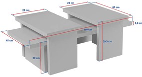 Măsuță de conferință Sanctuary Grey
