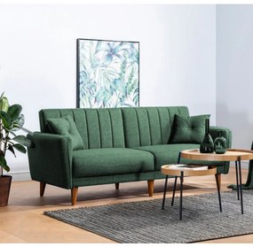 Canapea Extensibilă cu 3 Locuri Aqua, Verde