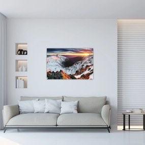 Tablou - Panoramă montană de iarnă (90x60 cm)