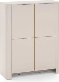 Comodă înaltă Sorrenti 103 cm - cașmir / auriu