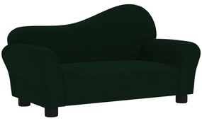 Canapea pentru copii, verde inchis, catifea