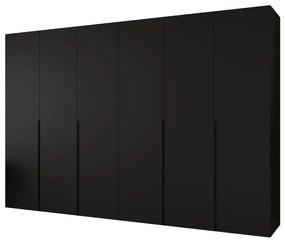 Dulap de haine 300 cm Alice 1 (Negru + Negru). 1126140