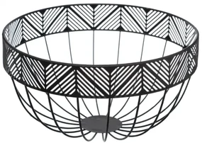Fructiera Frize, metal, negru, 25 x H 14.2 cm