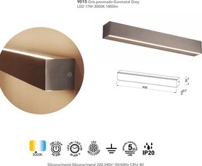 Aplica de perete liniara LED ELEGANCE 40cm