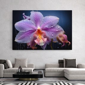 Tablou Canvas, 80x120cm, Dormitor si Living, Flori, Orhidee, Orchid In Rain
