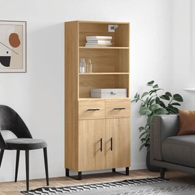 vidaXL Dulap înalt, stejar sonoma, 69,5x34x180 cm, lemn compozit