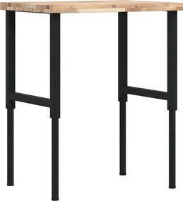 vidaXL Banc lucru 80x60x(73-99,5) cm lemn masiv acacia dreptunghiular