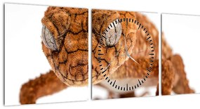 Tablou cu șopârlă (cu ceas) (90x30 cm)