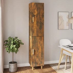 3115249 vidaXL Dulap înalt, stejar fumuriu, 34,5x34x180 cm, lemn prelucrat