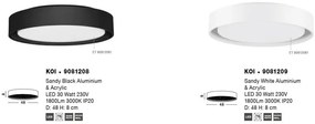 Plafoniera LED design circular KOI neagra