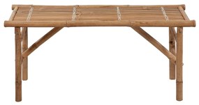 Banca de gradina pliabila cu perna, 118 cm, bambus Rosu, 120 x 50 x 7 cm, 1, Rosu