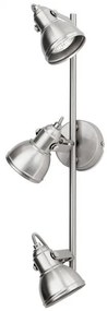 Aplica perete / tavan cu 3 spoturi directionabile Stage crom satin