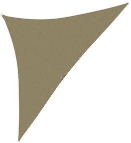 Parasolar, bej, 5x5x6 m, țesătură oxford, triunghiular