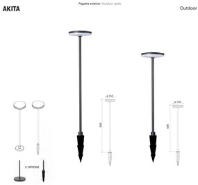 Tarus, Proiector de iluminat exterior IP54, H-80cm, AKITA negru MA-8481