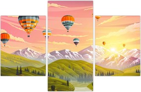 Tablou - Baloane deasupra unui peisaj (90x60 cm)