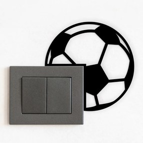 DUBLEZ | Autocolant din lemn în jurul întrerupătorului - Minge de fotbal