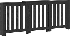 vidaXL Capac pentru radiator Stejar Negru 205 x 21,5 x 83,5 cm