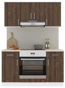 Set haaus V5, Stejar Bronz/Alb, Blat Thermo 28 mm, L 140 cm