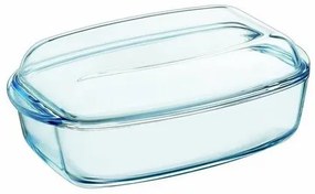 Vas de copt din sticlă Pyrex cu capac, 4,5 l