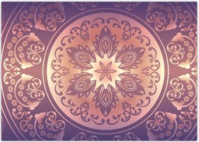 Tablou - Mandala pe gradient violet (70x50 cm)