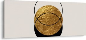Tablou - Abstracție de aur și alb N⁰2 (120x50 cm)