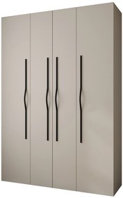 Dulap de haine 170 cm Carmela 40-2 (Cașmir + Negru). 1126575
