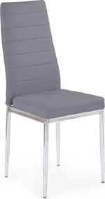 Scaun tapitat K70C, gri/crom, piele ecologica/metal, 43X49X97 CM