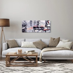 Tablou - Strada din Paris, pictură în ulei (120x50 cm)