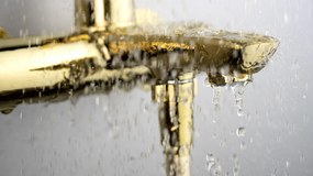 ARNIKA Baterie pentru Cadă, Montare pe Perete finisaj auriu BQA_Z10N