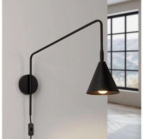 Lampă de perete Sollux SL.1697 NOX 1xE14/10W/230V negru