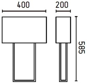 Veioza, lampa de masa H-58,5cm Vesper 29984