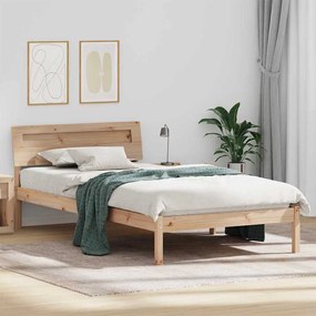 vidaXL Cadru de pat Maro 75 x 190 cm Lemn de brad solid