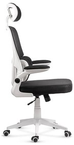 Scaun ergonomic din mesh cu suport lombar si brate rabatabile OFF 432 negru