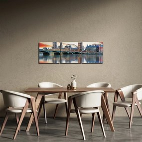 Tablou - Houses of Parliament din Londra (cu ceas) (90x30 cm)