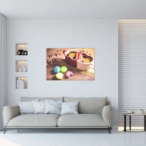 Tablou cu cafea și macarooni (90x60 cm)