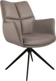 Scaun pivotant modern, Piele Naturala, Maro, PAPILLON