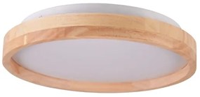 Plafonieră LED pentru baie, 12 W, 230 V, Ø 27 cm, IP44, stejar