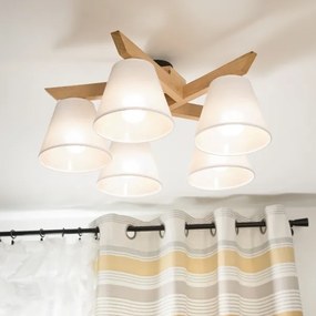 Lustr ANTONIO 5xE14/40W/230V, montaj plafon, stejar