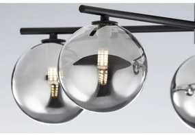 Jupiter 2048 - Plafonieră aplicată PRATO, 5xG9/14W/230V, negru/gri fumuriu