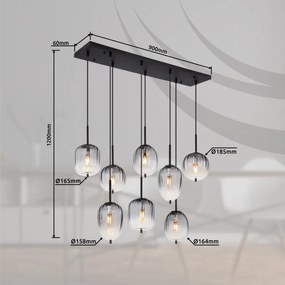 Lustra suspendata design modern ATTILA 8L