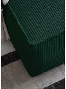 Colțar verde închis extensibil cu tapițerie din catifea reiată (cu colț pe partea stângă ) Brave Dave – Miuform