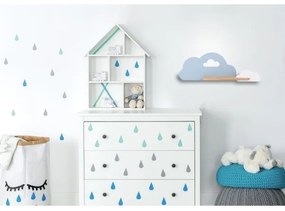 Aplică LED cu raft pentru copii CLOUD LED/5W/230V albastru/alb