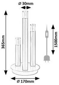 Lampă de masă Rabalux 74365 RAMIRA 3xG9/5W/230V negru