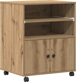 vidaXL Suport pentru imprimantă Stejar Artizanal 60 x 48 x 74 cm