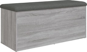 vidaXL Bancă de depozitare, gri sonoma, 102x42x45 cm, lemn prelucrat