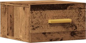 vidaXL Noptieră de perete, lemn vechi, 35x35x20 cm