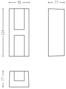 Aplică LED de exterior SHADOW 2xLED/4,5W IP44 Philips 17351/93/P0