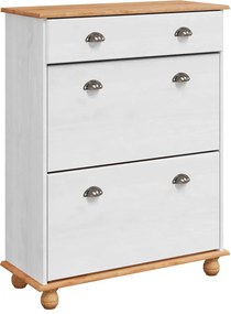 vidaXL Dulap pentru pantofi cu sertar ASKIM Alb 85 x 35 x 108 cm