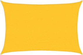 vidaXL Pânză parasolar, galben, 3x5 m, HDPE, 160 g/m²