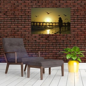 Tablou - Plimbare pe plajă (90x60 cm)